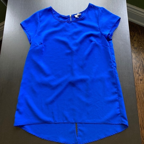 Japna Tops - JAPNA ROYAL BLUE POLYESTER TOP SIZE XS